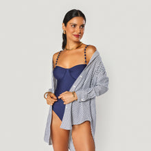 Corsage One Piece |Swimwear Bathers | Navy Glow