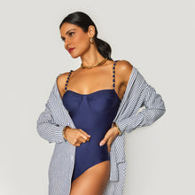 Corsage One Piece |Swimwear Bathers | Navy Glow