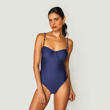 Corsage One Piece |Swimwear Bathers | Navy Glow