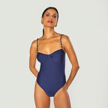 Corsage One Piece |Swimwear Bathers | Navy Glow