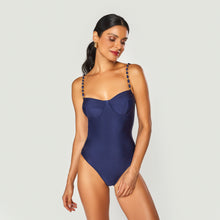Corsage One Piece |Swimwear Bathers | Navy Glow