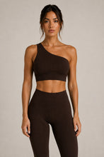 One Shoulder Sports Bra | Activewear | Espresso