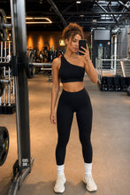 One Shoulder Sports Bra | Activewear | Black