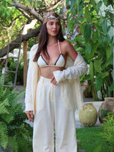 Pearl Crochet triangle bikini top