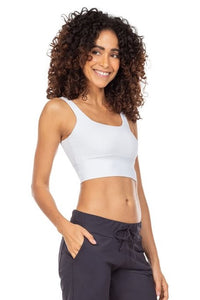 Wellness Cropped Top | Activewear Sports Bra | White