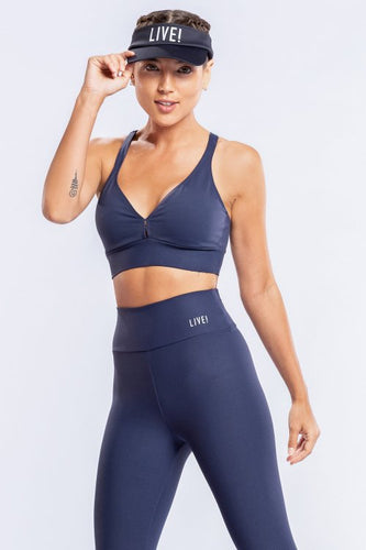 Essential Racer Top | Activewear | Navy