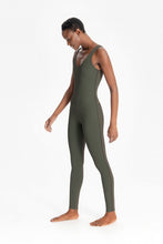 Rib Block Jumpsuit | Activewear| Sage Green