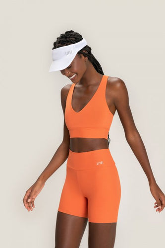 Active Mid Cropped Top | Activewear | Orange