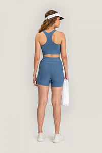 Active Mid Cropped Top | Activewear | Blue