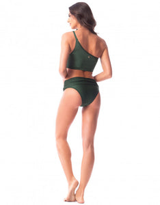 Maya 1Shoulder Bikini Top | Swimwear | Emerald Green