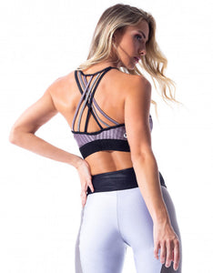 Villain Attack Cropped Top | Activewear | Grey and Black