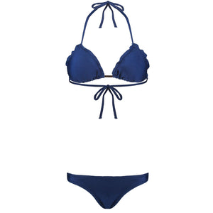 Brazilian Cheeky Triangle Bikini Top | Swimwear | Navy