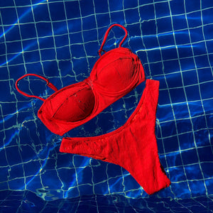 Corsage Bikini Bottom | Swimwear | Tangerine Orange