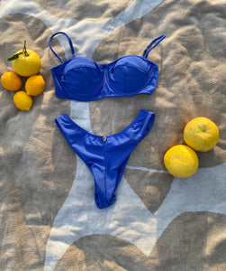 Lazuli Corsage Bikini Top | Swimwear | Blue Colour