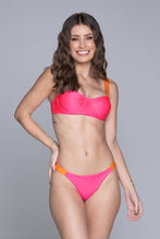 Raika Corsage Bikini Top | Swimwear | Pink and Orange