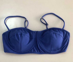 Lazuli Corsage Bikini Top | Swimwear | Blue Colour