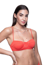 Corsage Bikini Top | Swimwear | Tangerine Orange