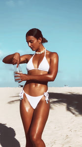 Bay Triangle Bikini Top | Swimwear |  White