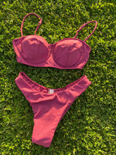 Orchid Corsage Bikini Top | Swimwear | Magenta Colour